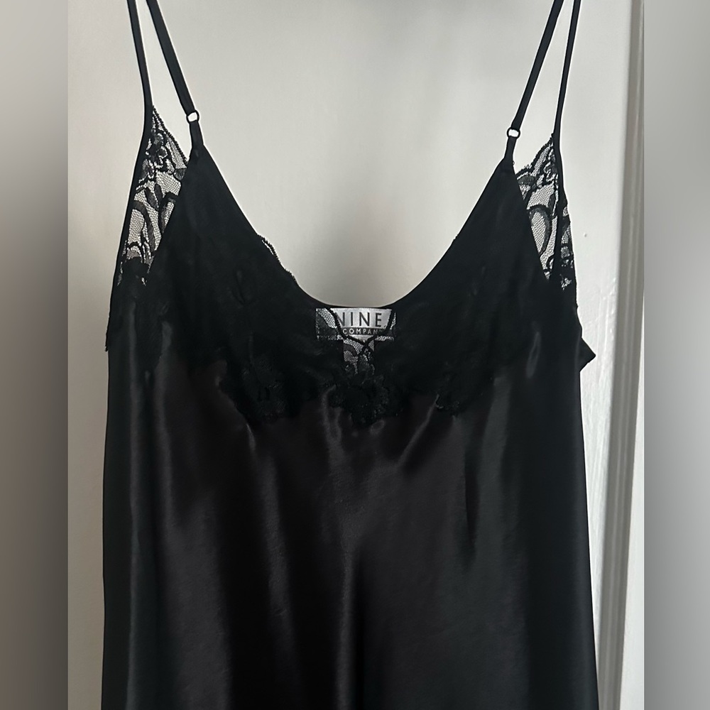 Vintage Nine & Company black slip dress small - Picture 3 of 15